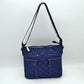 Classic Quilted Nylon Crossbody Bag with Multi-Zipper Pockets