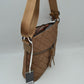 Quilted Crossbody Bag with Curved Zip and Adjustable Strap