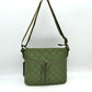 Quilted Crossbody Bag with Curved Zip and Adjustable Strap
