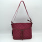 Quilted Crossbody Bag with Curved Zip and Adjustable Strap