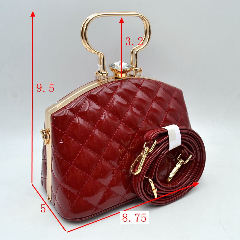 Quilted Top-Handle Handbag with Detachable Shoulder Strap