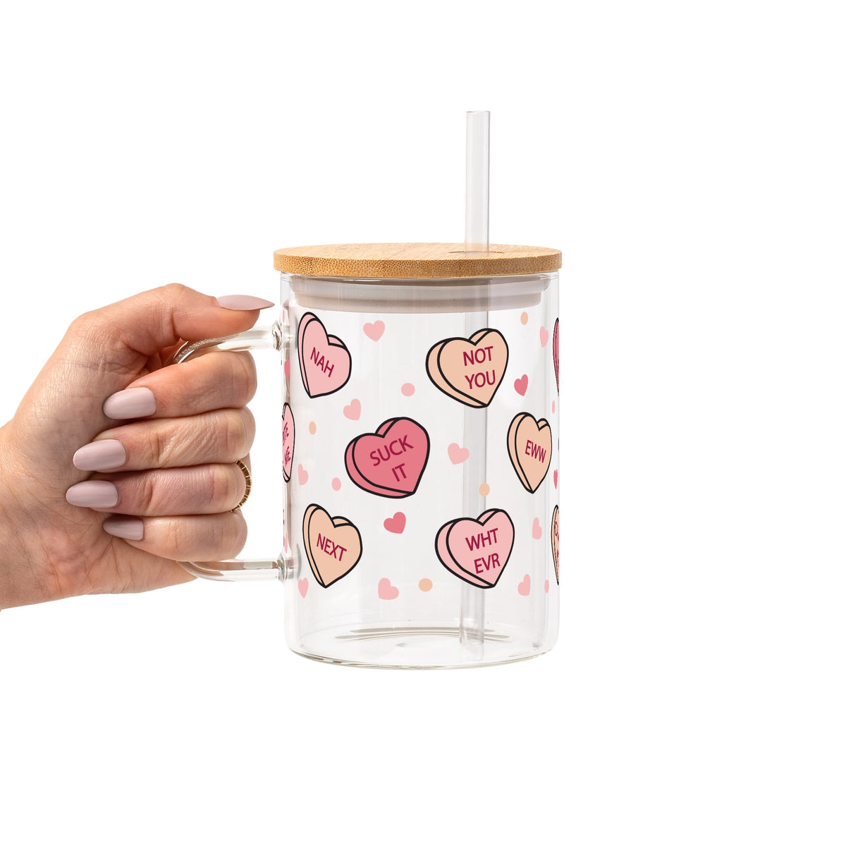 Vasos de cristal para el Anti San Valentín