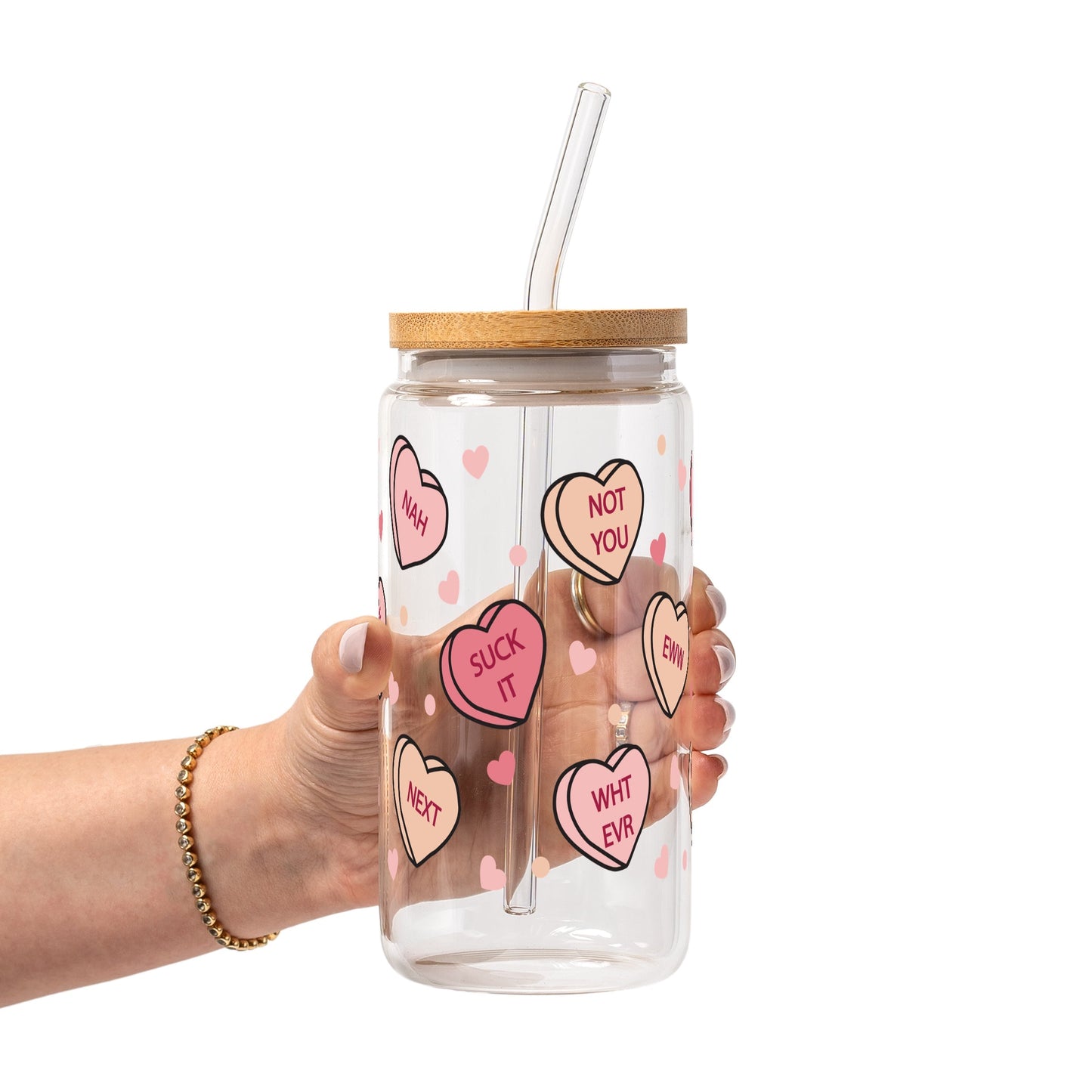 Vasos de cristal para el Anti San Valentín