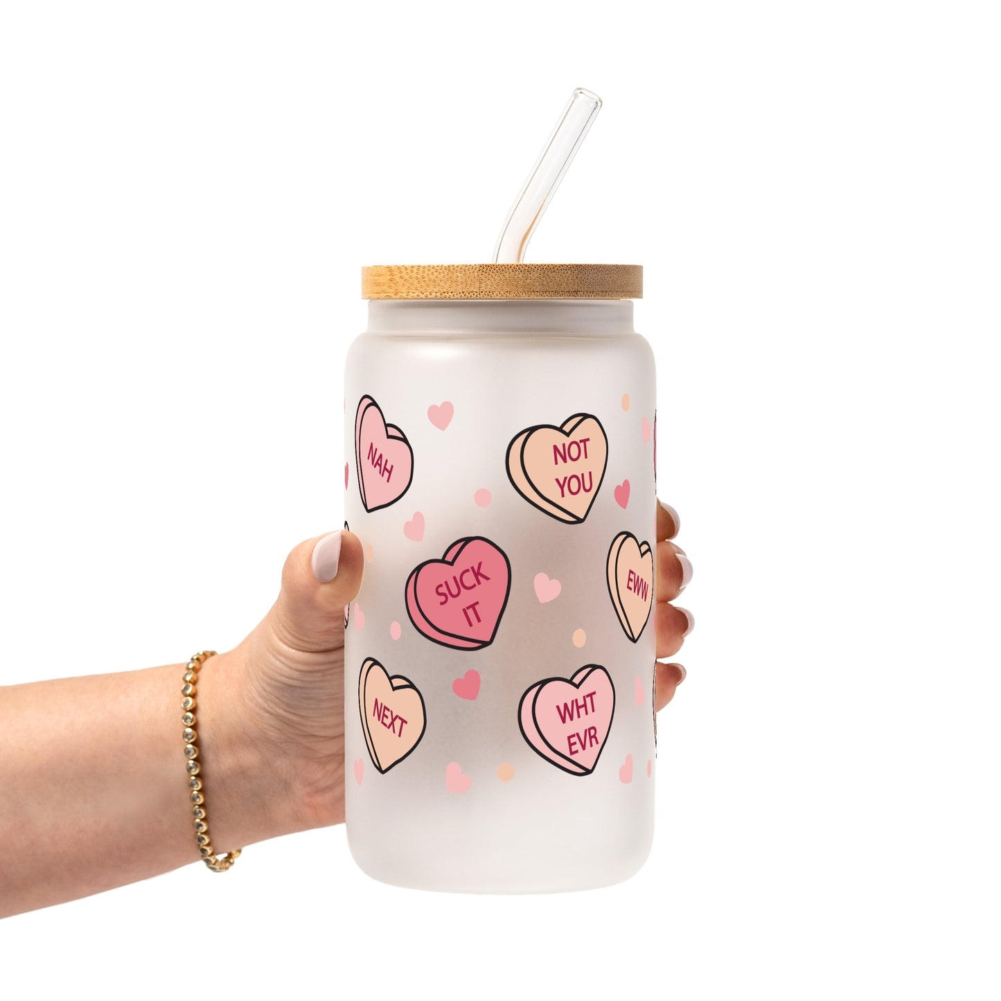 Vasos de cristal para el Anti San Valentín