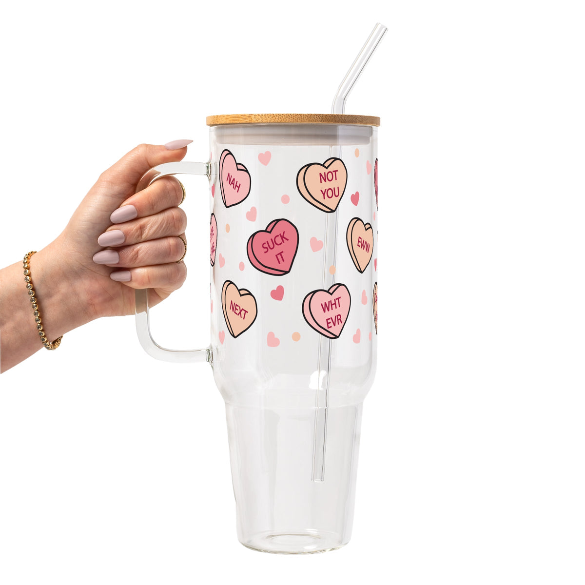 Vasos de cristal para el Anti San Valentín