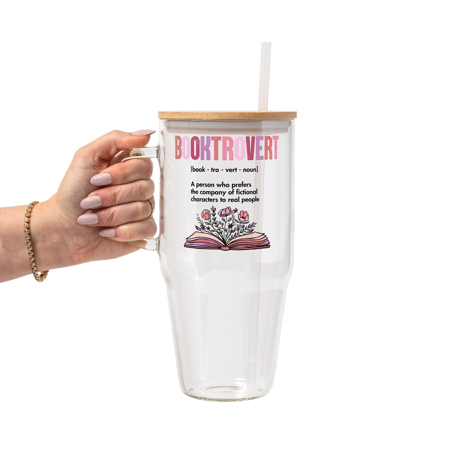 Booktrovert Glass Cups