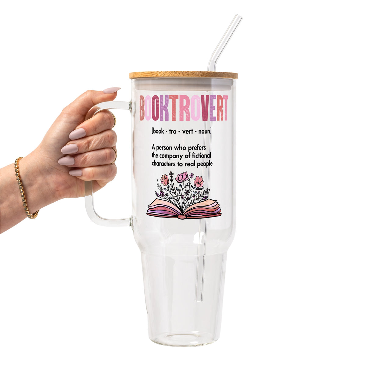 Booktrovert Glass Cups