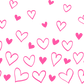 Confetti Hearts Valentine Glass Cups