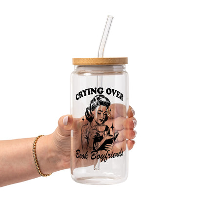Crying Over Book Boyfriend Glass Cups
