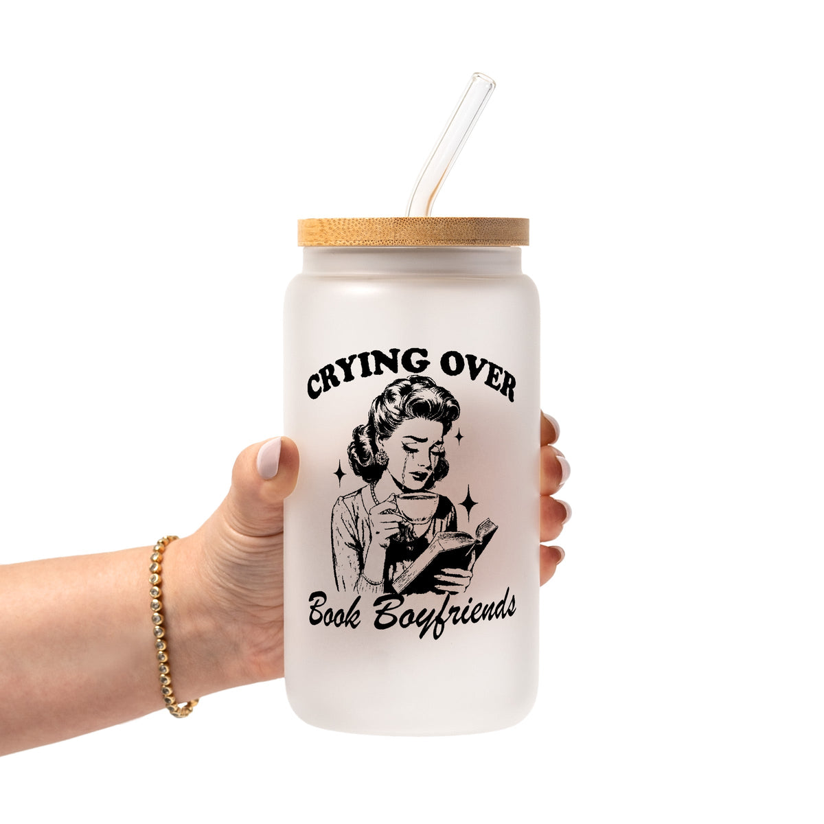 Crying Over Book Boyfriend Glass Cups