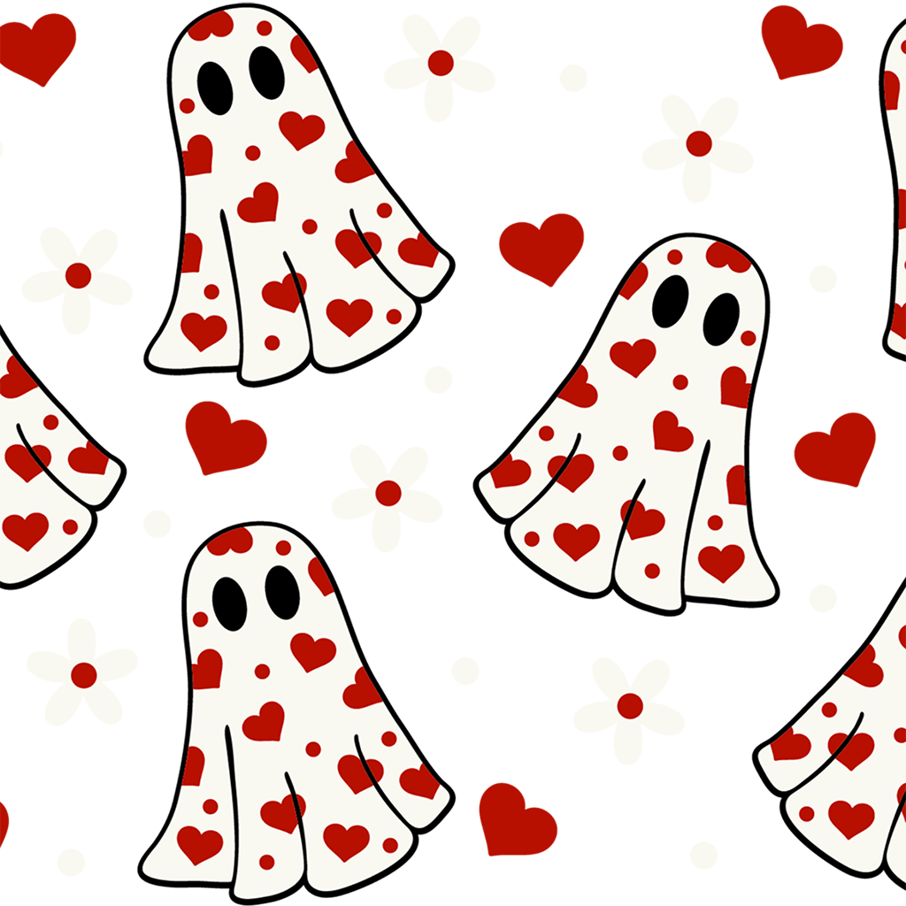 Heart Ghosts Valentine Glass Cups