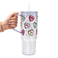 Valentines Day Candy Hearts Glass Cups