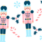 Nutcracker Christmas Glass Cups