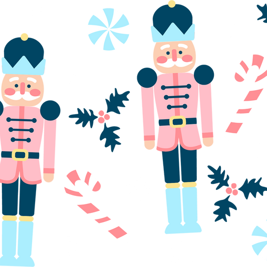 Vasos de cristal de Navidad con Cascanueces