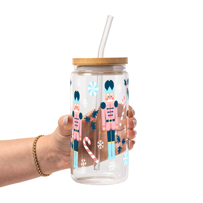 Nutcracker Christmas Glass Cups