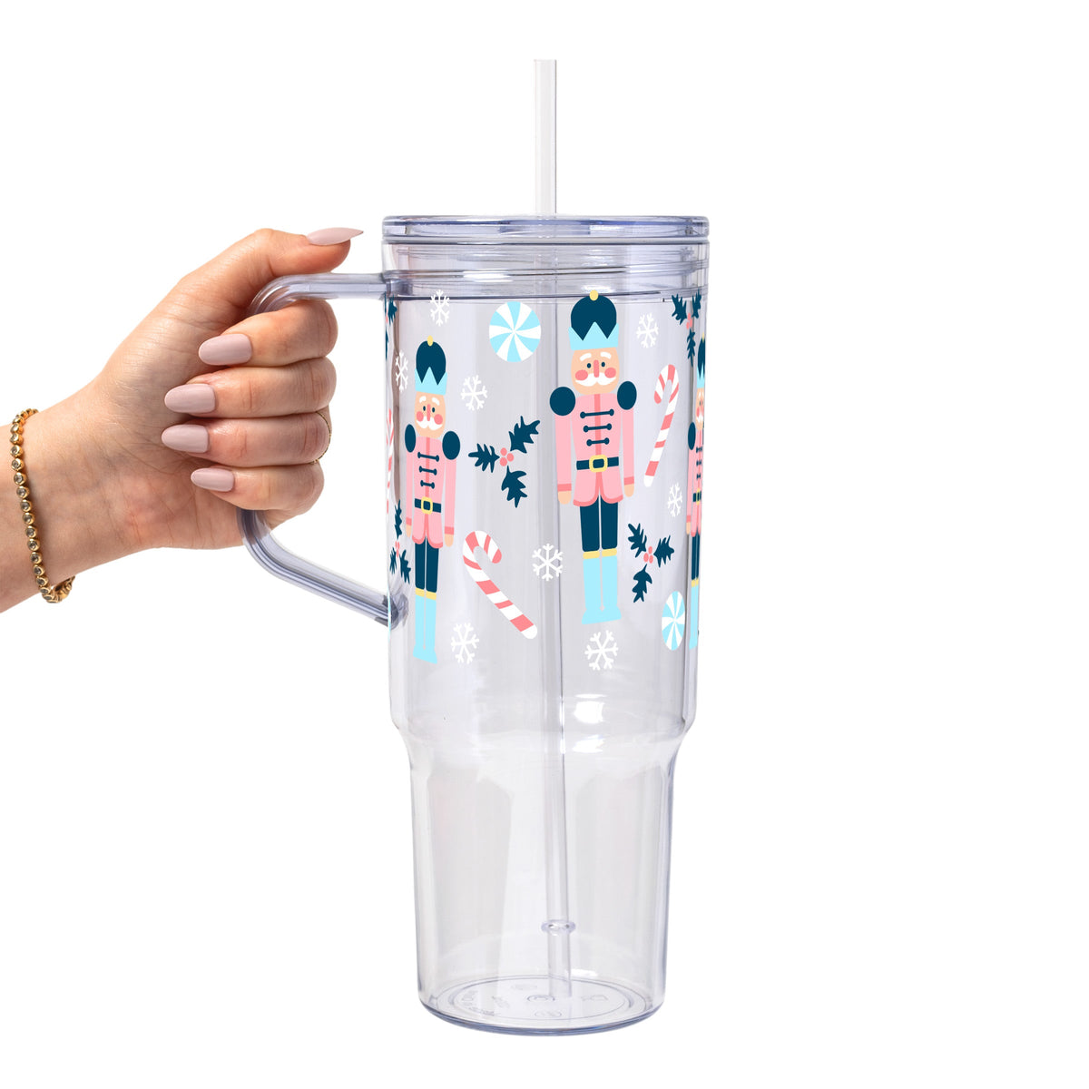 Nutcracker Christmas Glass Cups