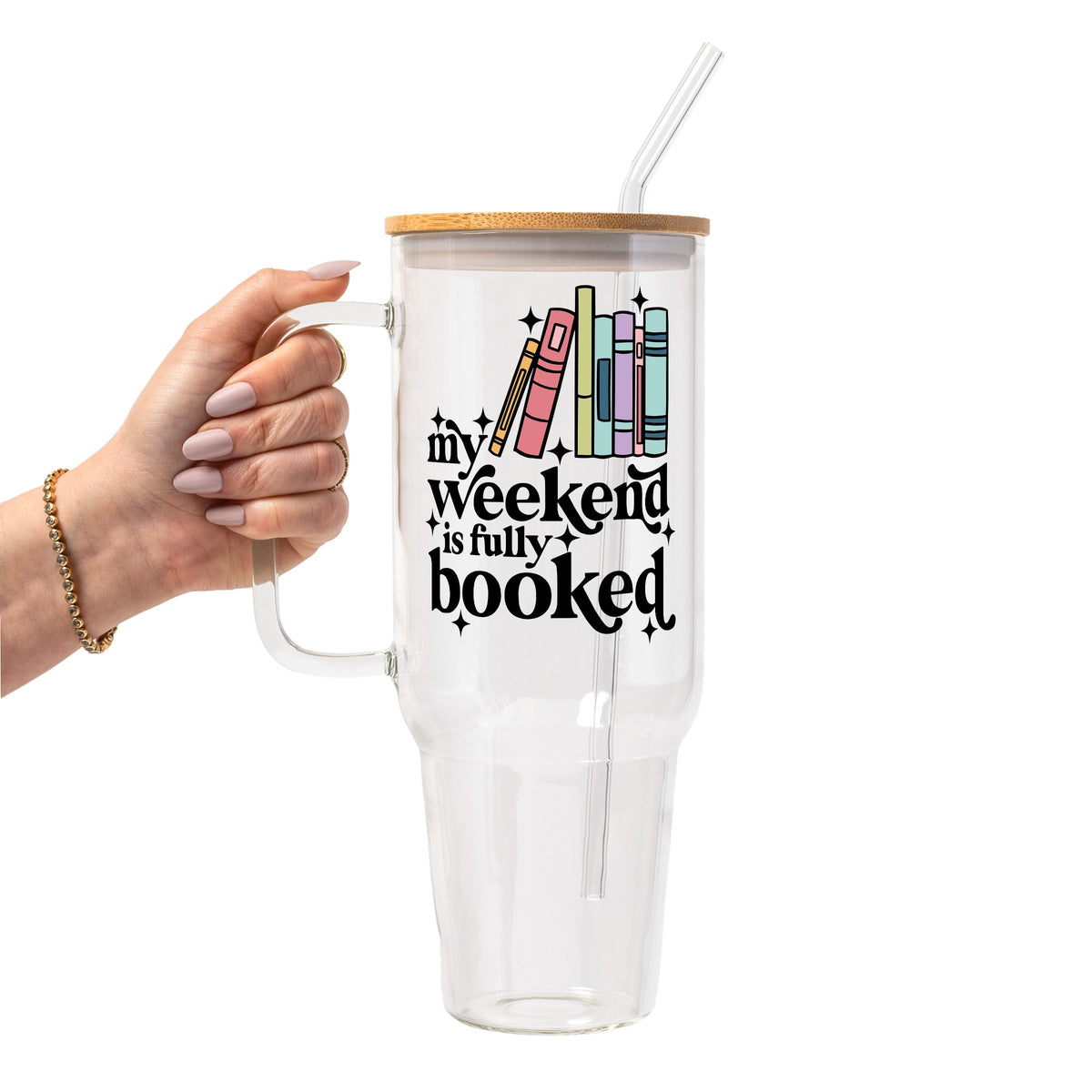 Fully Booked Weekend Glass Cups