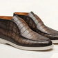 Zapato Maurice Nashville de cocodrilo hecho a medida - Marrón