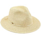 C.C Women's Lurex Paper Straw Panama Sun Hat