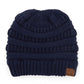 C.C CRISS CROSS PONYTAIL KNIT BEANIE