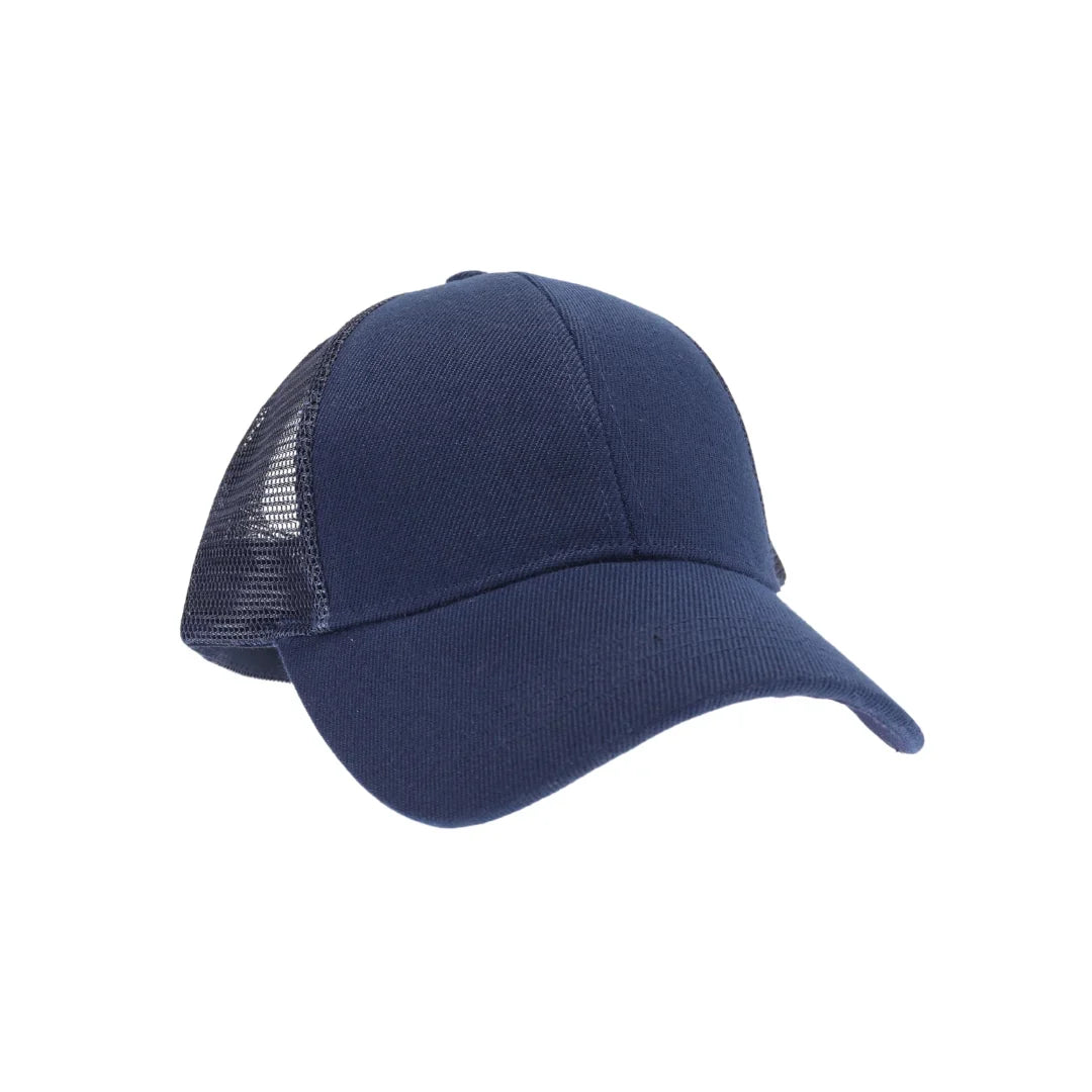 Classic C.C Criss Cross High Pony Ball Cap - Navy
