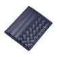 Faux Leather Basket Weave Card Holder Wallet