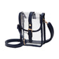 Faux Leather Belt Buckle Pointed Transparent Crossbody Bag