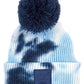 C.C Tie Dye Kids Beanie With C C Rubber Patch And Yarn Pom