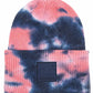 C.C Women's Tie Dye Beanie Hats With Rubber Patch