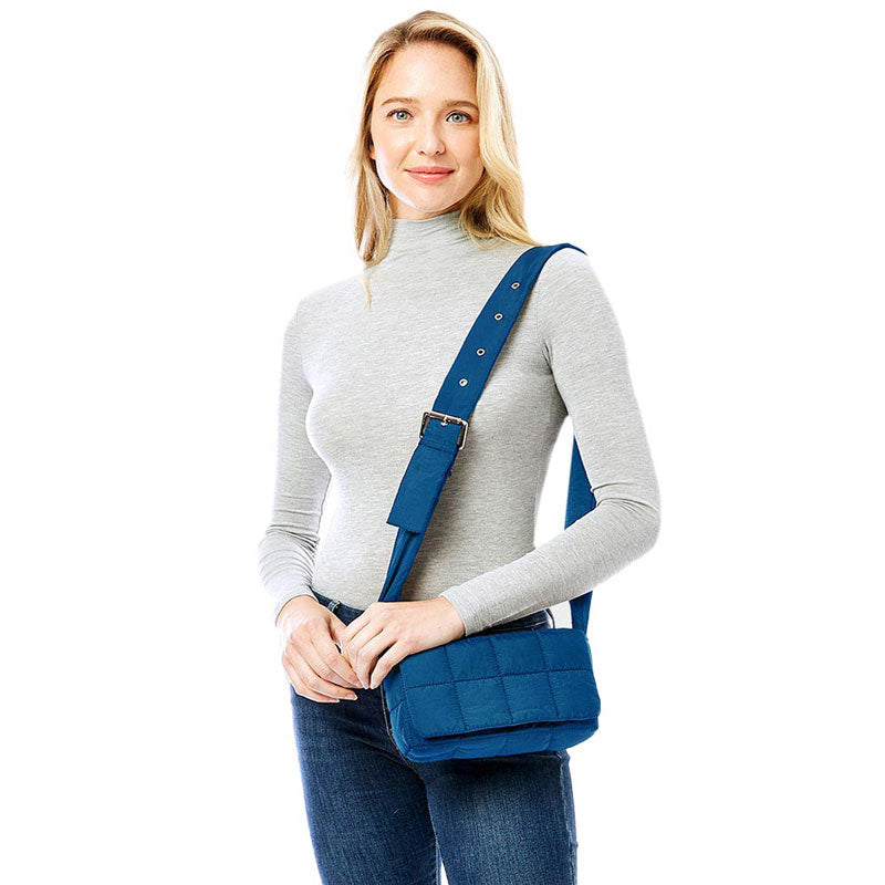 Quilted Puffer Crossbody Bag