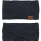 C.C Soft Recycled Fine Yarn Cuff Headwrap Earmuffs
