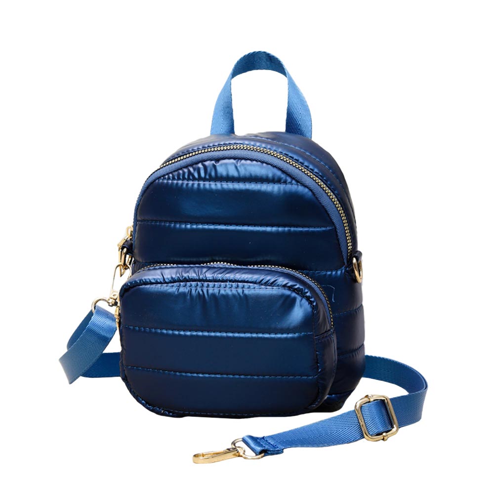 Solid Puffer Mini Backpack Bag