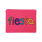 Fiesta Seed Beaded Message Clutch Crossbody Bag