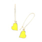 Druzy Heart Dangle Earrings