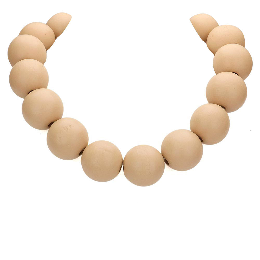 Wood Ball Necklace
