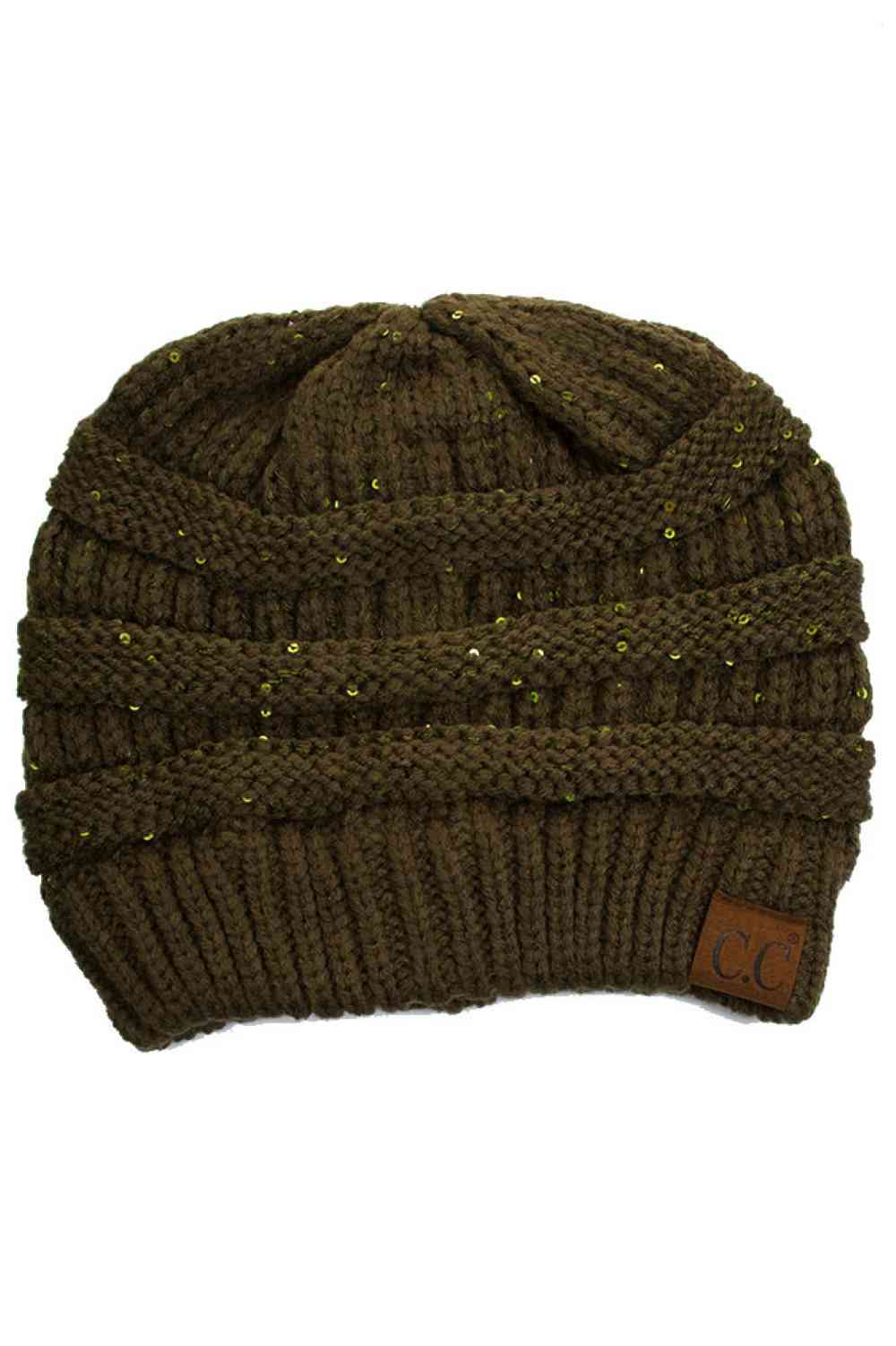 C.C Sequin Knitted Soft Beanie