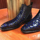Maurice New Jersey Custom Alligator Boot - Navy