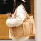 Women's Retro Vintage Washed Fashion Kraft Shoulder Bags