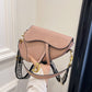 Women's Palm Print Letter Underarm Saddle High Crossbody Bags