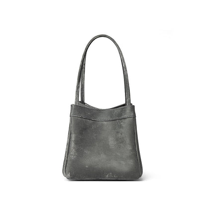 Women's Chinese Style Tip Leather Satin Large Shoulder Bags