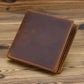 Men's Vintage Genuine Leather Sier Crazy Horse Men's Wallets