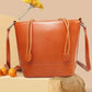 Women's Wax Cowhide Portable Fashionable Large Capacity Shoulder Bags