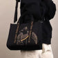 Museum Anderson Cat Embroidered Portable Cotton Tote Bags