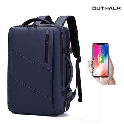 Men's Waterproof Business Computer Large Capacity Scalable Backpacks