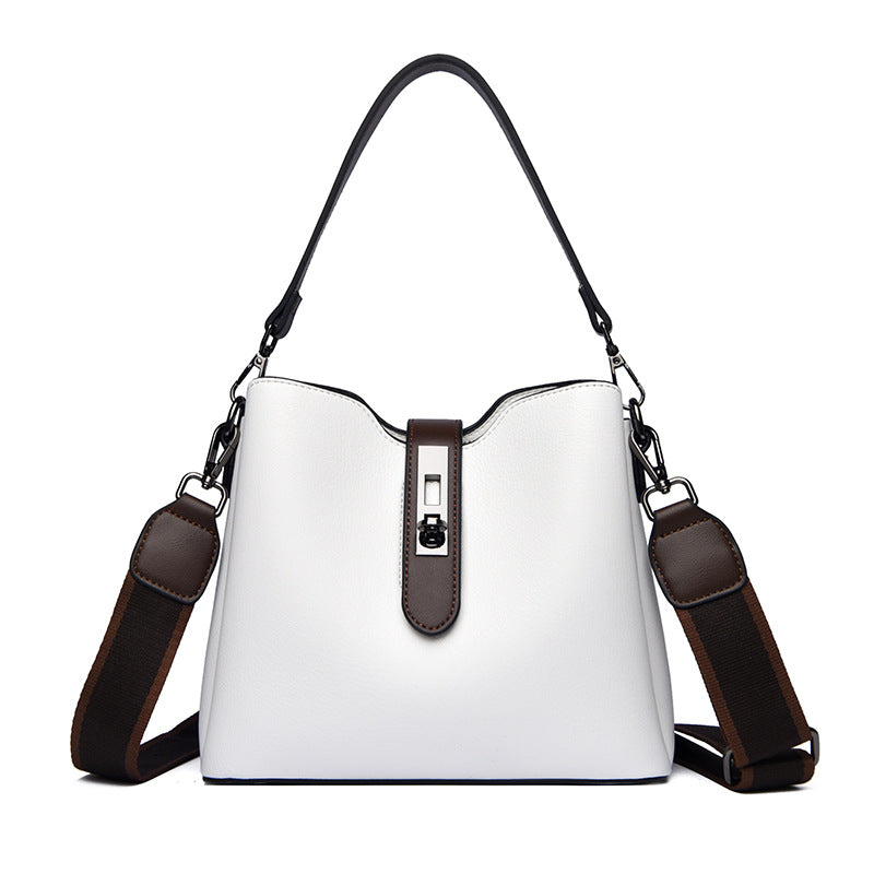 Women's Genuine Leather Fashion Mom Simple Strap Shoulder Bags