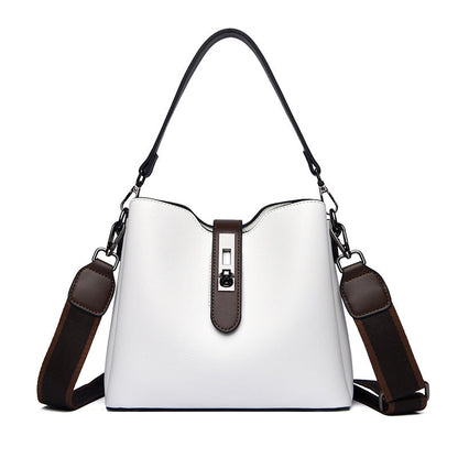 Women's Genuine Leather Fashion Mom Simple Strap Shoulder Bags
