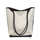 Women's Contrast Color Large Capacity Retro Canvas Bags