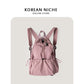 Design Drawstring Ruffle Lightweight Nylon Leisure Backpacks