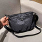 Women's Lightweight Saddle Textured Waterproof Nylon Cloth Crossbody Bags