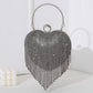 Rhinestone Heart Fashion Diamond Tassel Dinner Evening Bags